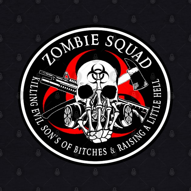 Biohazard Zombie Squad Fuck U Ring Patch outlined by Ratherkool